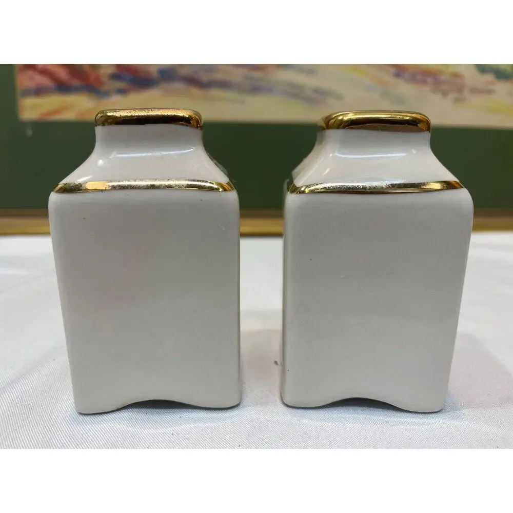 Vintage Jamestown College North Dakota Salt & Pepper Shaker Pair